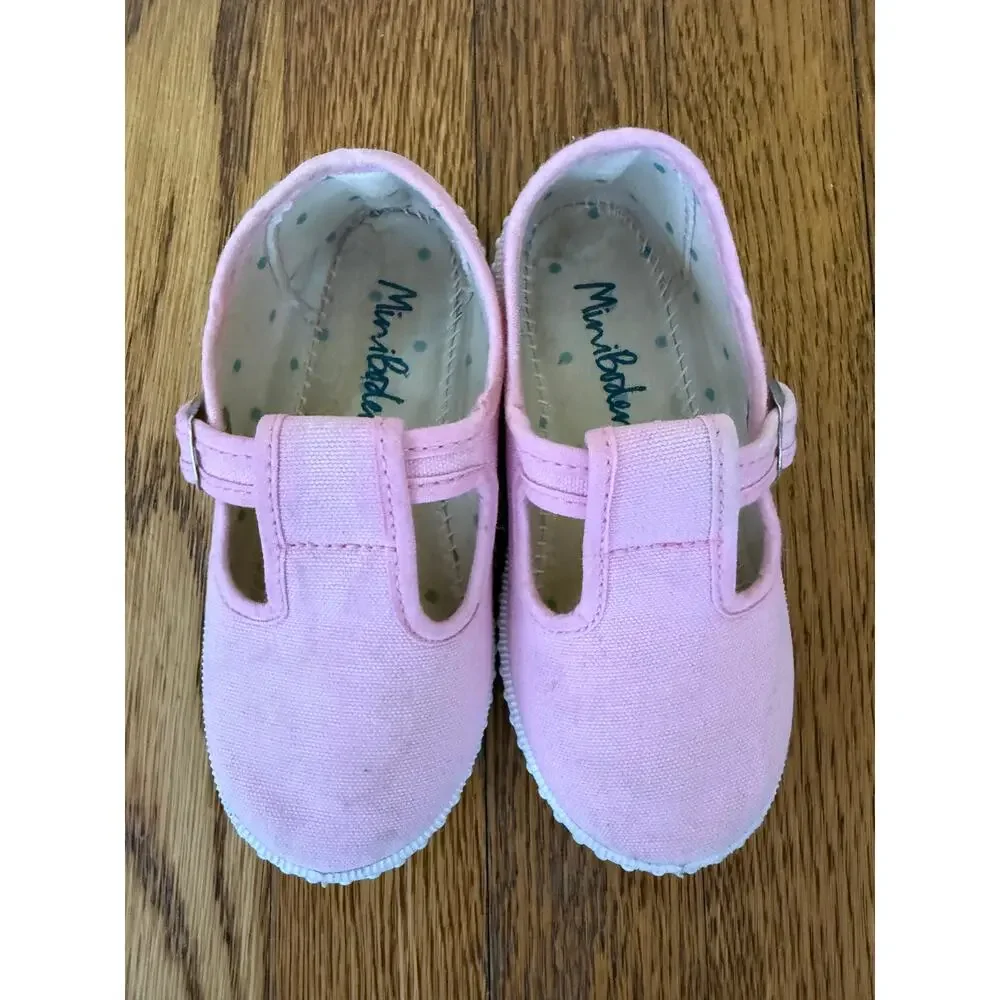 Mini Boden Girls' Pink Canvas Shoes Size 8 Toddler
